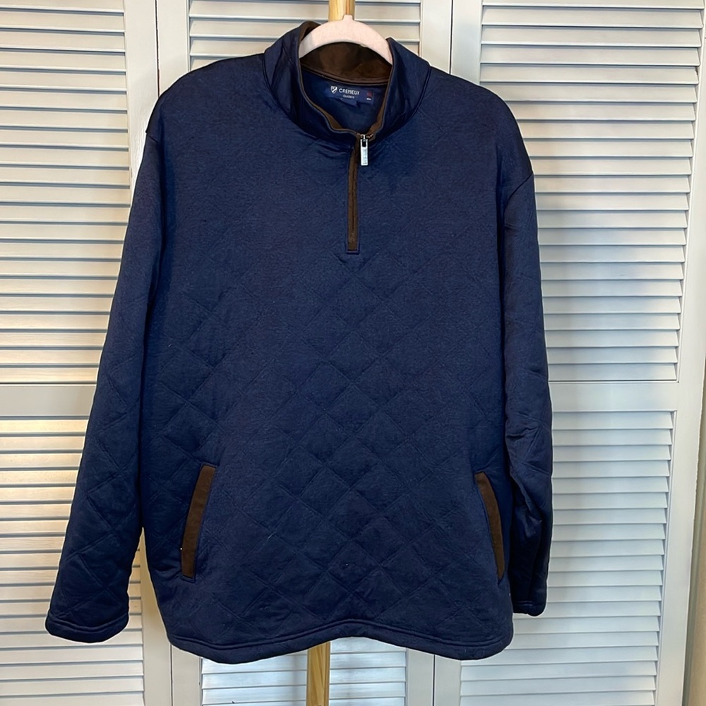 EUC Daniel Cremieux Navy Quilted 1/4 Zip - Sz 2XL